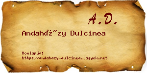 Andaházy Dulcinea névjegykártya